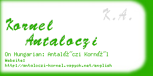 kornel antaloczi business card